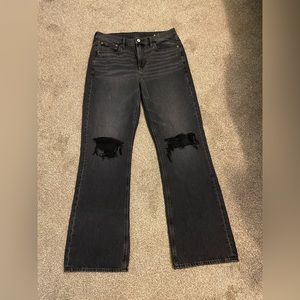 Black flare jeans size 8 high waisted